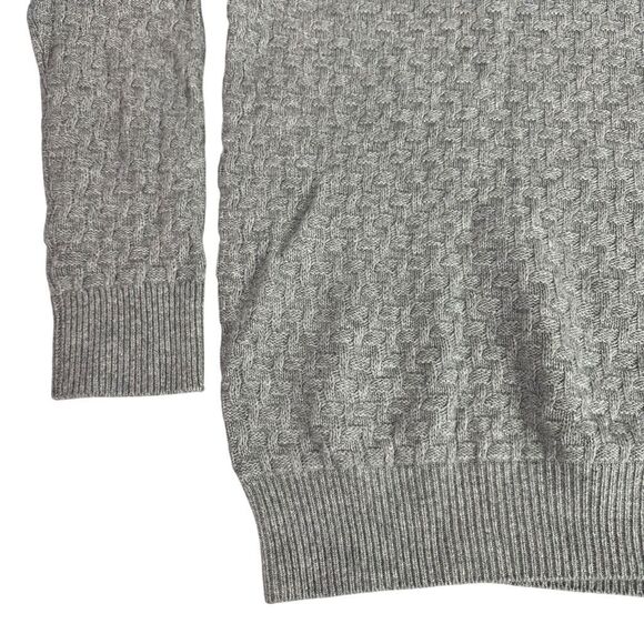 Vince Women's XL Light Gray Double V Textured Sweater Wool Cashmere - Picture 7 of 7